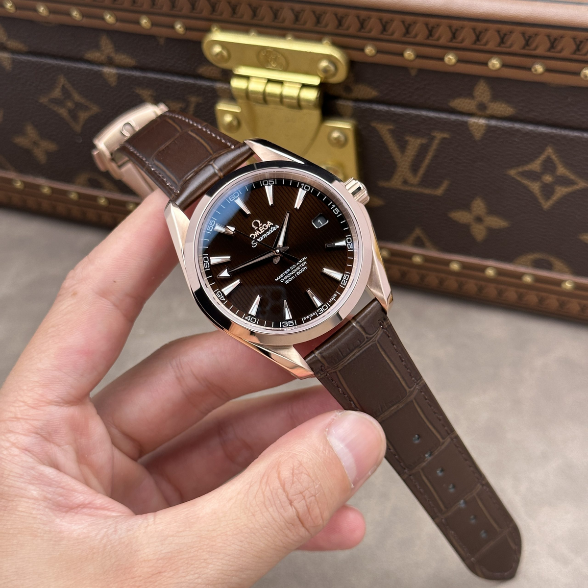 Omega Seamaster Aqua Terra Co-Axial 41mm – Brown Dial – Rose Gold-Tone Automatic Watch