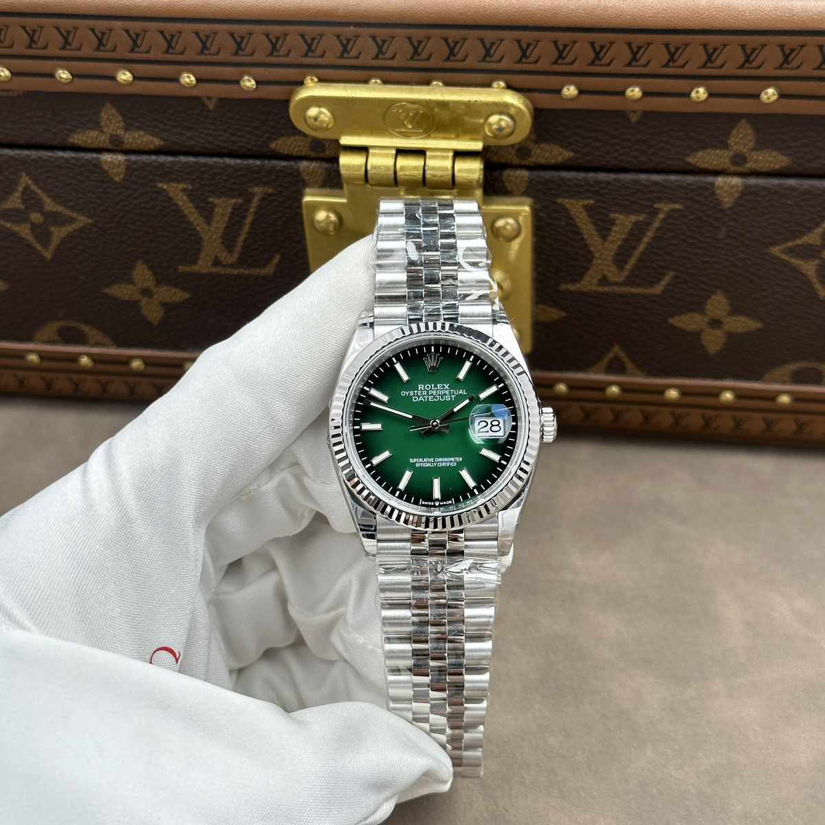 Rolex Datejust 41mm – Green Ombre Dial – VS Factory Stainless Steel Automatic Watch