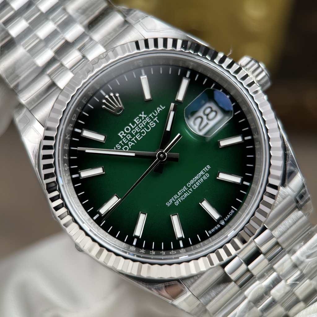 Rolex Datejust 41mm – Green Ombre Dial – VS Factory Stainless Steel Automatic Watch