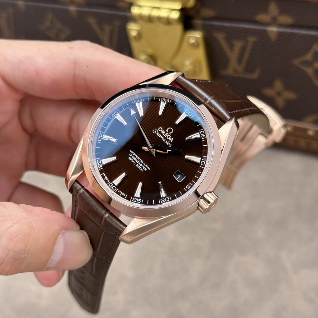 Omega Seamaster Aqua Terra Co-Axial 41mm – Brown Dial – Rose Gold-Tone Automatic Watch