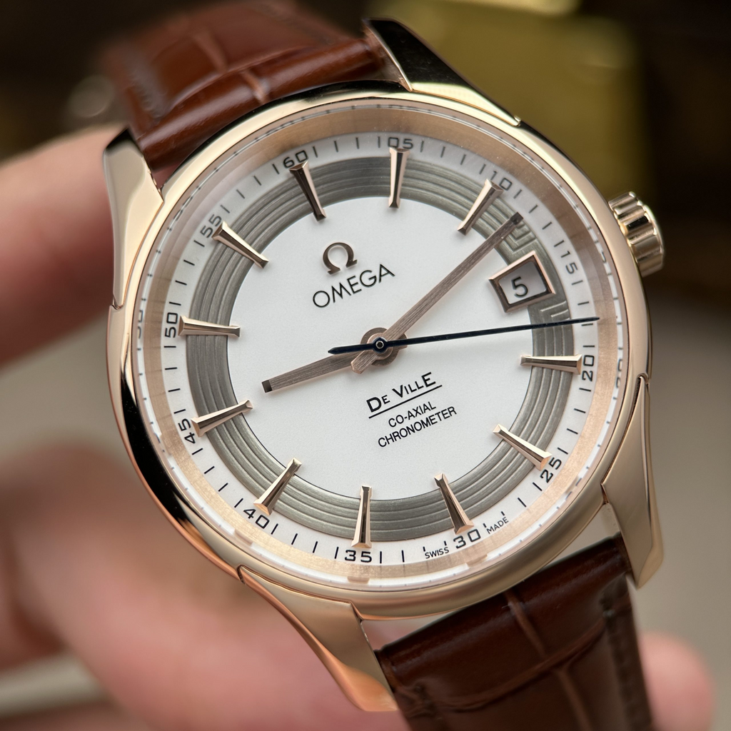 Omega De Ville Hour Vision Co-Axial 41mm – Silver Dial – Rose Gold-Tone Automatic Watch