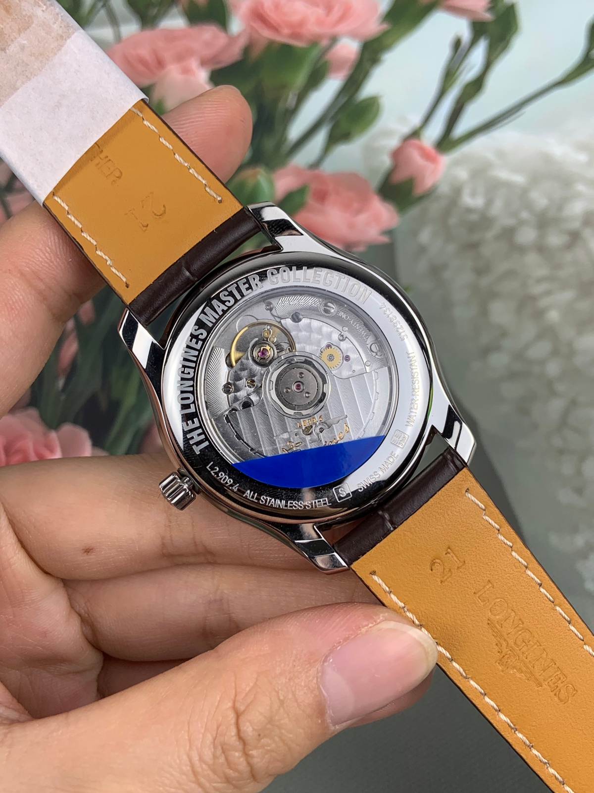 Longines Master Collection Moonphase 40mm – White Textured Dial – Diamond Hour Markers