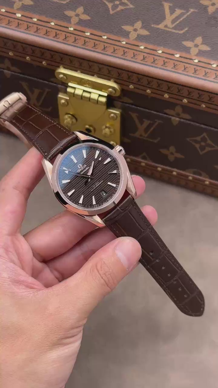 Omega Seamaster Aqua Terra Co-Axial 41mm – Brown Dial – Rose Gold-Tone Automatic Watch